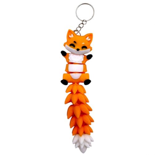 3D Брелоки FLEXI FOX LONG TAIL/ ЛИСИЧКА ХВОСТИК KEYCHAIN, 3D друк