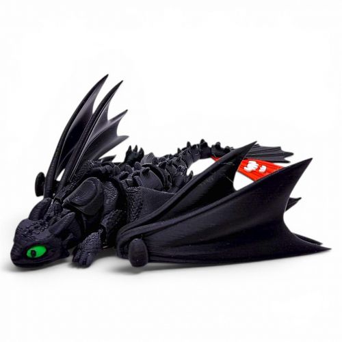 ФІГУРКА 3D HERO DRAGON NIGHT FURY / НІЧНА ЛЮТЬ, 3D ДРУК "17СМ"
